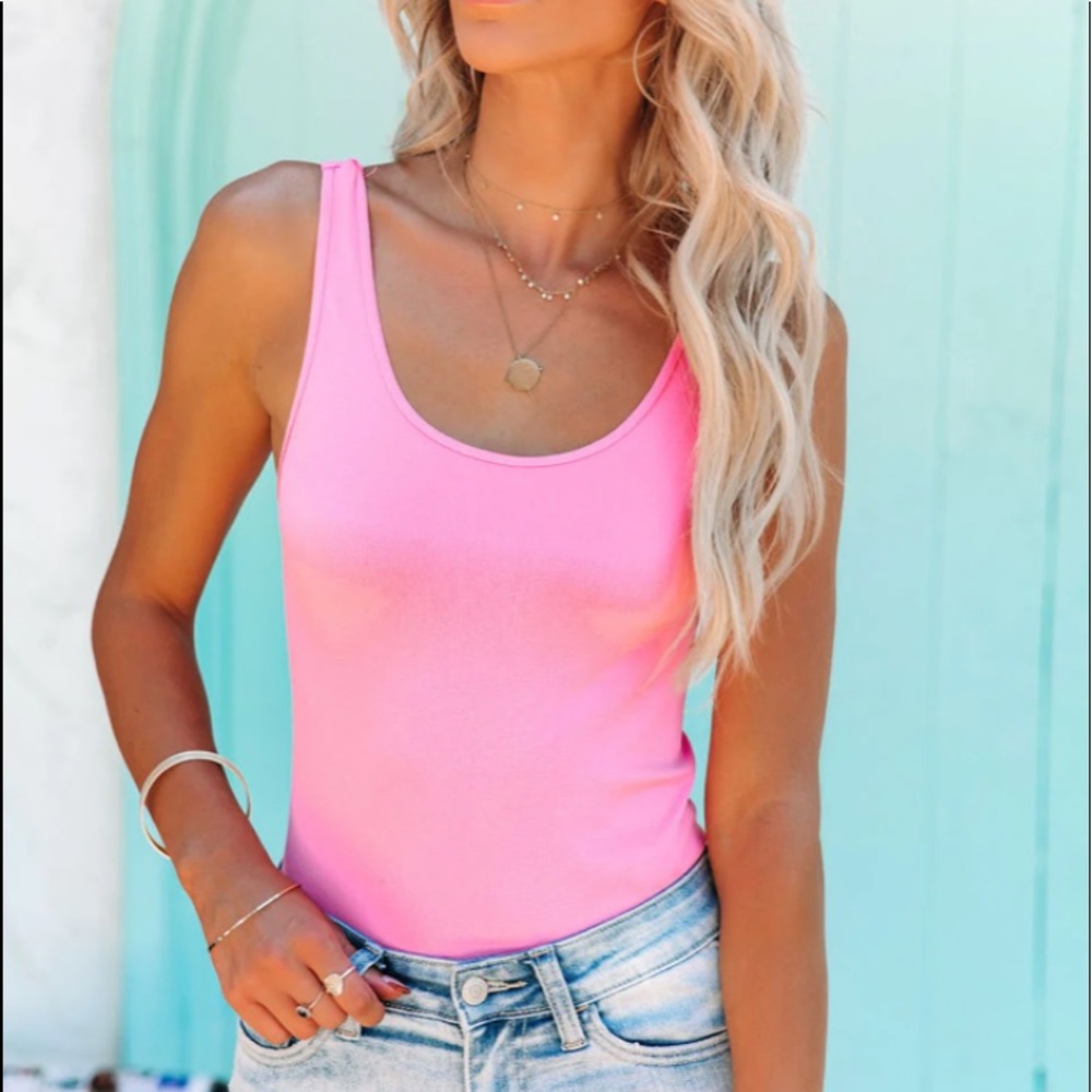 Vici Kip seamless scoop tank-orange